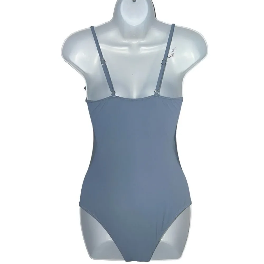 FLAXMAKER Floral Decor One Piece Swimsuit And Skirt Size S.